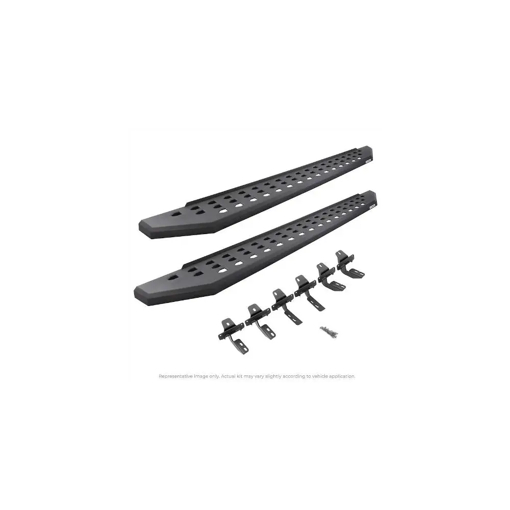 RB20 Running Boards w/ Mounting Brackets - Textured Black - GOR69417780PC